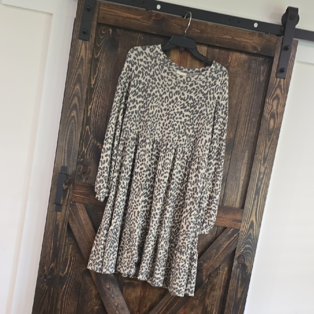 1.4.3. Story by Line Up Gray Animal Print Dress